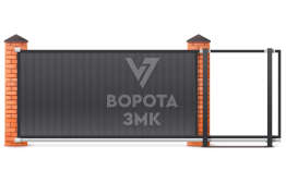 Откатные ворота с электроприводом Херман 2500×3000 ЗМК-6951