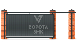 Выдвижные ворота на роликах 1750×2000 ЗМК-7209