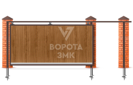 Ворота 2250×2800 на сваях ЗМК-7585