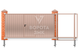 Ворота откатные 10 м 10000×3000 ЗМК-8193