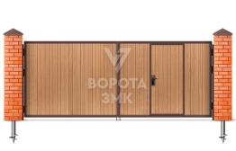 Ворота деревянные распашные 2250×2250 ЗМК-5293