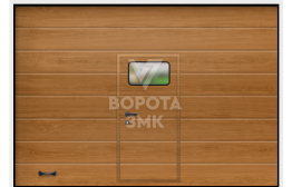 Ворота противопожарные секционные EI-60 с калиткой 4000×4000 ЗМК-3721
